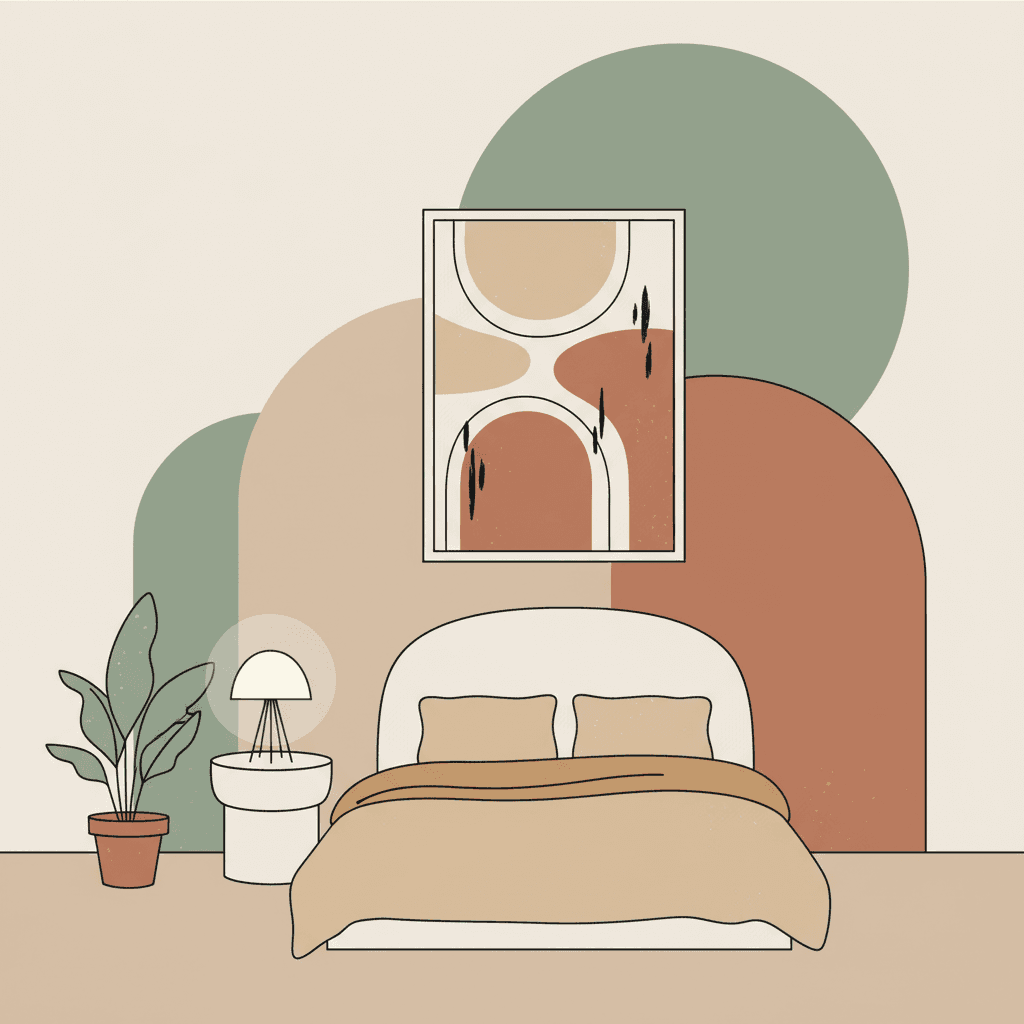 A bedroom photo redesigned by Chic's AI room designer