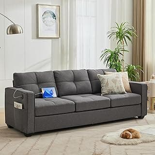 TYBOATLE 88" 3 Seater Linen Fabric Sofa Couch