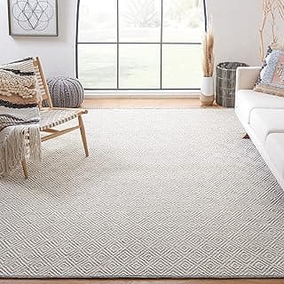 SAFAVIEH Natura Wool Area Rug 8x10 Ivory Light Grey